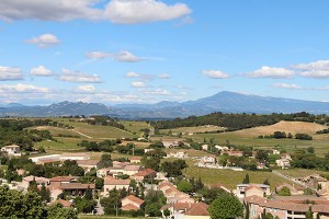 Das Rhone-Tal mit Blick Richtung Haute Provence (Rhone-Alpes)