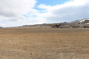 die Asche- und Bimsfelder des Vulkan Hekla