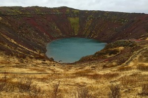 für gewöhnlich farbenprächtig: der Kratersee Kerið