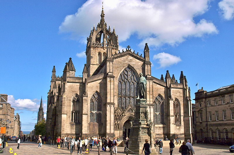 die St Giles Cathedral an der Royal Mile