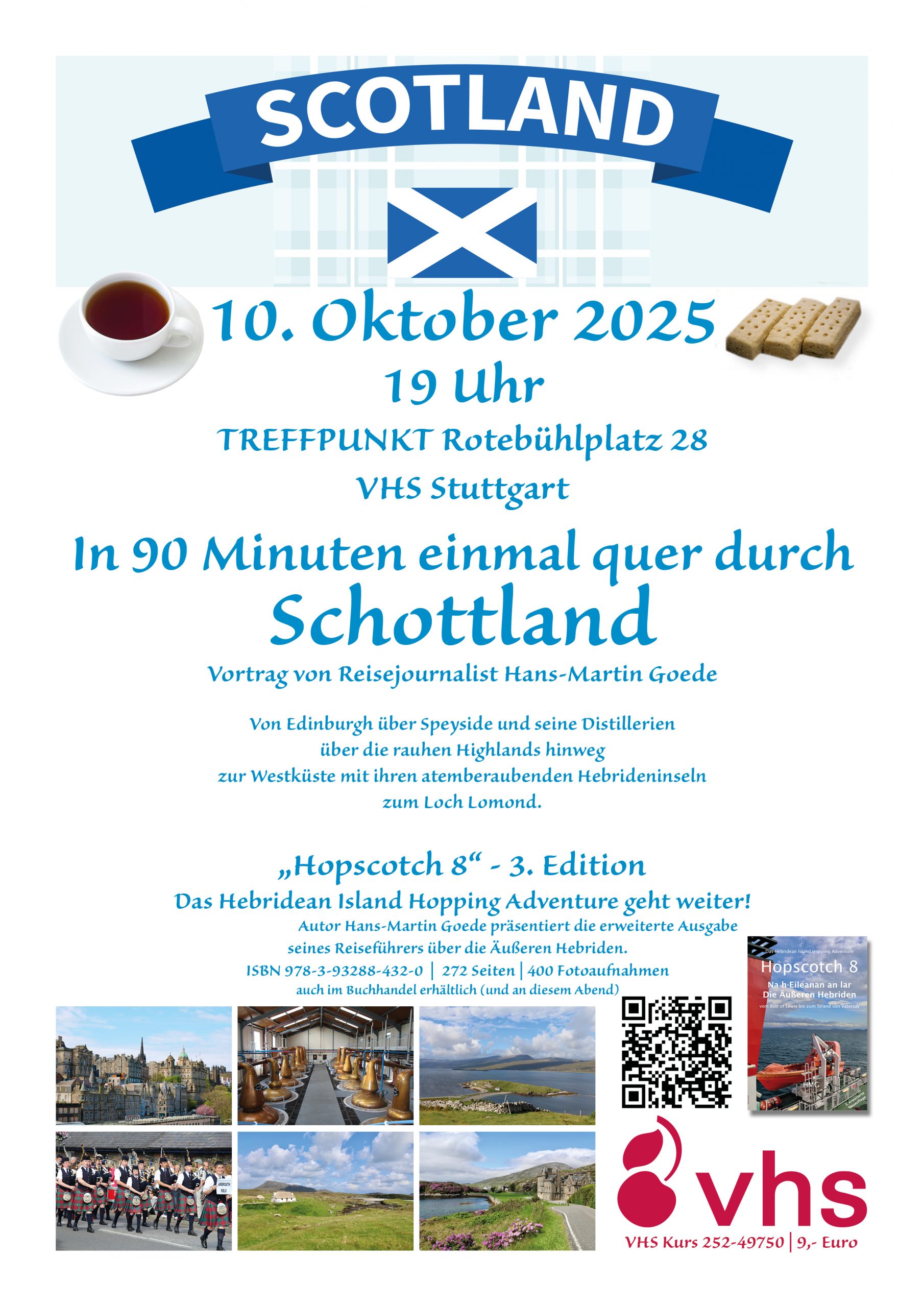 Vortrag „In 90 Minuten einmal quer durch Schottland“ am 10. Oktober 2025 in Stuttgart