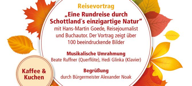 “Reise durch Schottlands Natur” beim ökumenischen Seniorennachmittag am 22. Oktober 2026