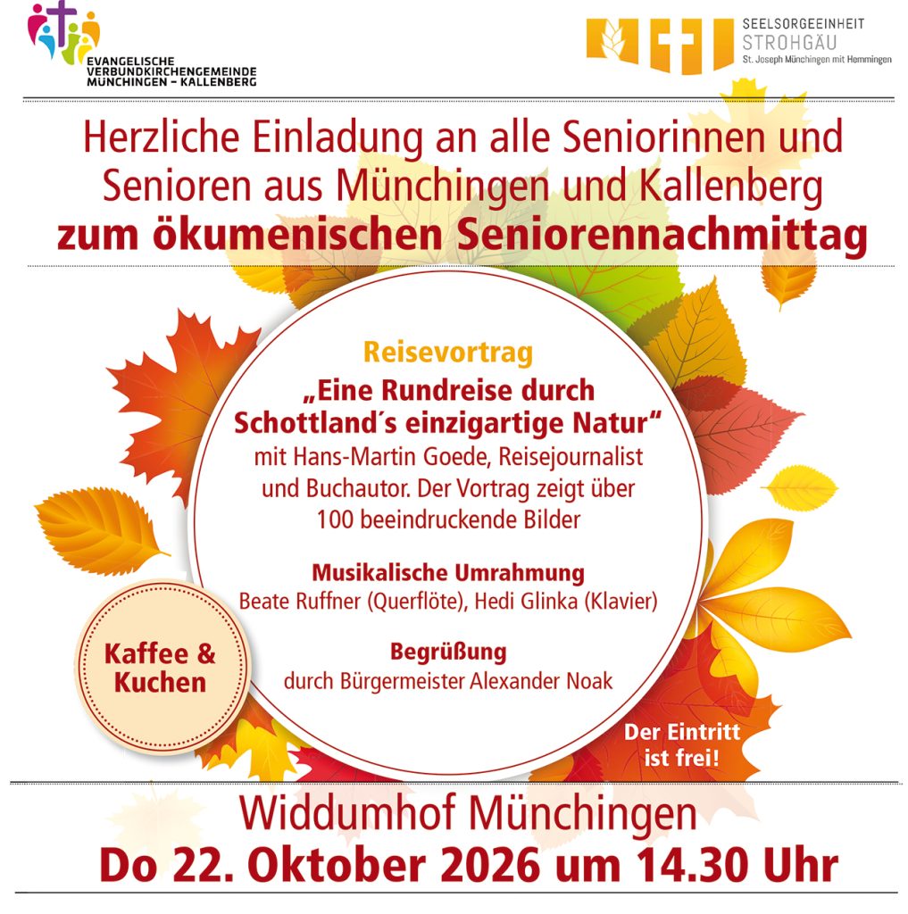 "Reise durch Schottlands Natur" beim ökumenischen Seniorennachmittag am 22. Oktober 2026